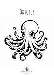 Ausmalbild eines Oktopus