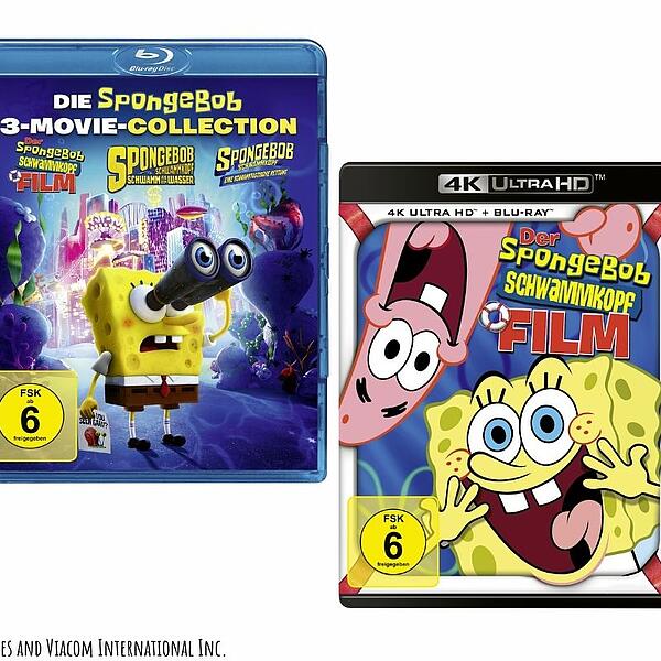 Gewinnpaket Spongebob Schwammkopf Film & 3-Movie Collection