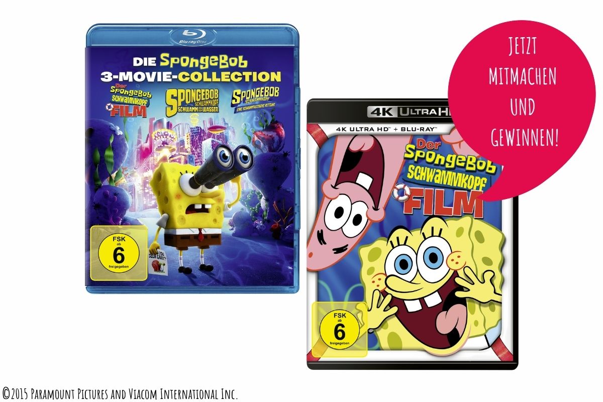 Gewinnpaket Spongebob Schwammkopf Film & 3-Movie Collection