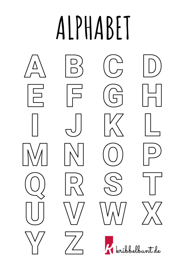 Buchstaben zum Ausmalen » ABC Ausmalbilder