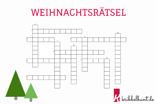 Weihnachtsrätsel - Zum Ausdrucken Als PDF | Kribbelbunt